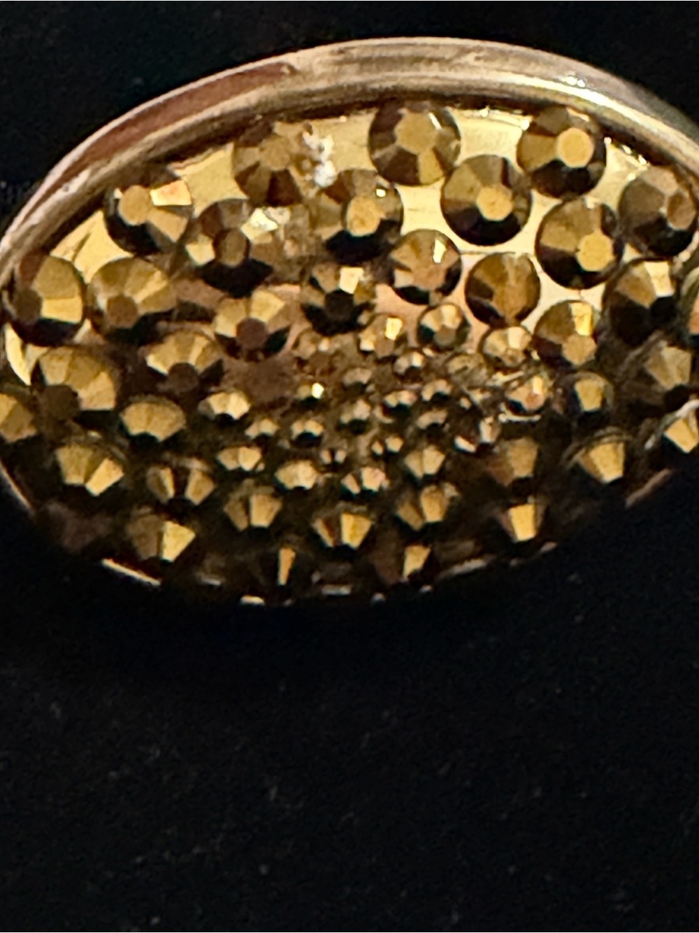 Tarina Tarantino Gold Crystal Pavé Dome Ring